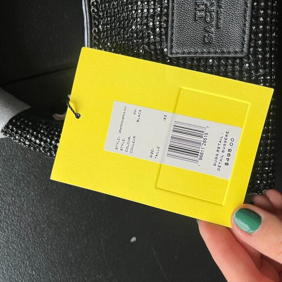 NWT Marc Jacobs The Sack Mini Bag Top Handle Black Rhinestone - Picture 3 of 13